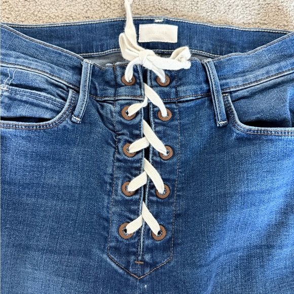 MOTHER Denim The Dazzler Lace Up Jean - Picture 2 of 7